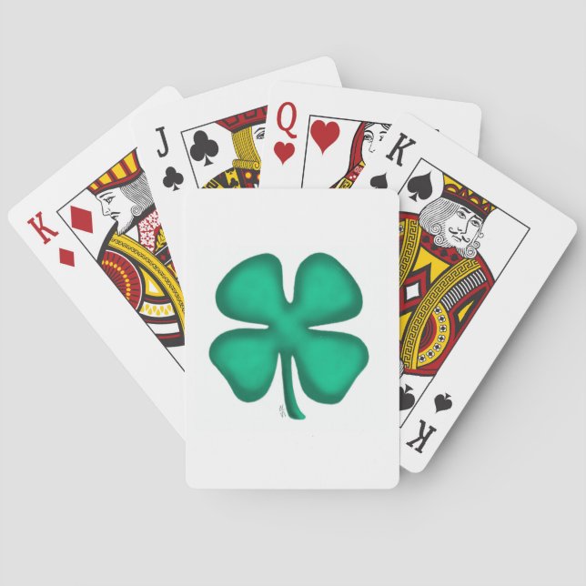 Glück 4 Leaf Irish Clover Poker spielt Karten Spielkarten (Rückseite)