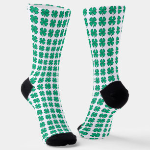 Glück 4 Leaf Irish Clover weiße Premium Socken