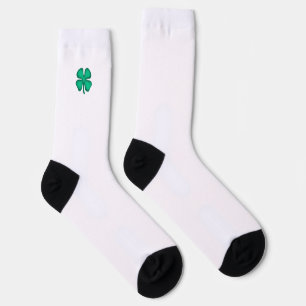 Glück 4 Leaf Irish Clover weiße Premium Socken