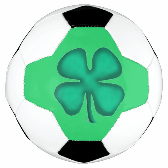 Glück 4 Leaf Irish Kleber grünen Fußball (Vorderseite)
