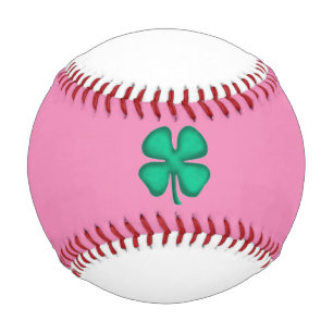 Glück 4 Leaf Irish Kleber rosa Baseball