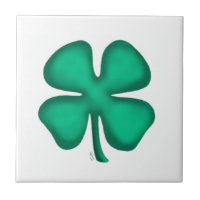 Glück 4 Leaf Irish Klee kleine Fliese