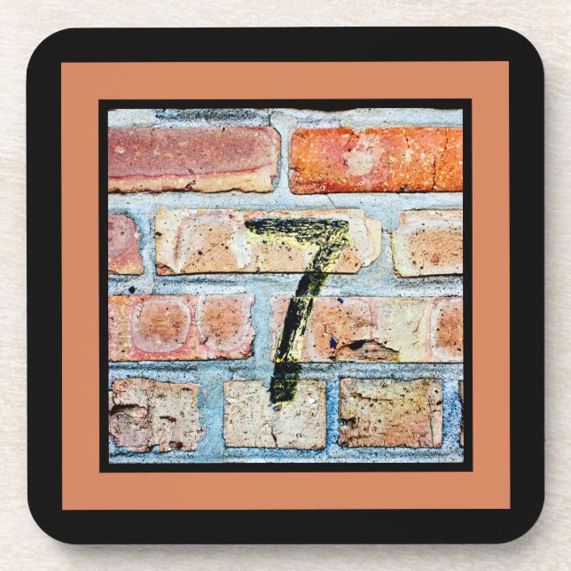 Glück 7 Kariert Getränkeuntersetzer (Vorderseite)