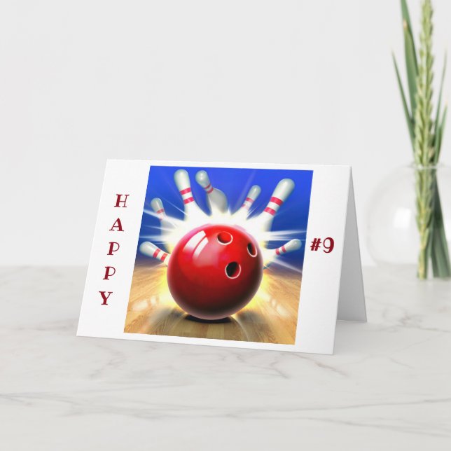 GLÜCK ***9. GEBURTSTAG**** KARTE (Vorderseite)