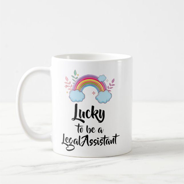 Glück als juristische Assistentin-Tasse Kaffeetasse (Links)