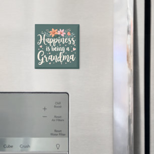 Glück als Oma im florigen Cottagecore-Stil Magnet