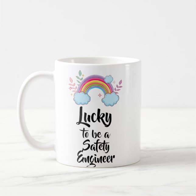 Glück als Sicherheitsingenieur-Tasse Kaffeetasse (Links)