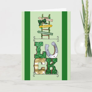 Glück am St. Patrick's Day mit Sign & Luck Letters Karte