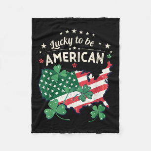 Glück, Amerikaner zu sein - Kleeblatt in der Nähe Fleecedecke