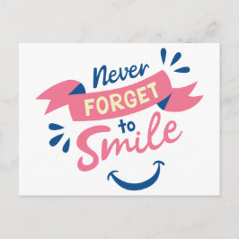 Glück Attitude lächelt Hallo, denken Sie an Sie Postkarte