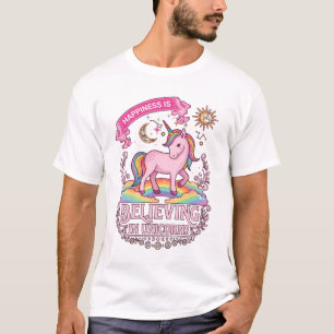 Glück bedeutet an Einhörner Regenbogen Sterne zu g T-Shirt