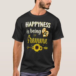 Glück bedeutet, eine Gramma-Sonnenblumen-Oma-Motte T-Shirt