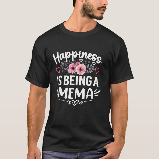 Glück bedeutet, eine Mema lustige Mutter zu sein,  T-Shirt (Vorderseite)