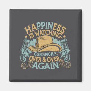 Glück bedeutet Gunsmoke lustige Cowboyhut zu schau Magnet