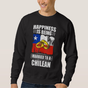 Glück bedeutet, mit einem chilenischen Chile verhe Sweatshirt