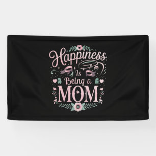 Glück bedeutet Mutter zu sein. Muttertag Banner
