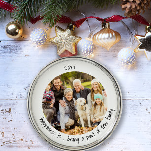 Glück bedeutet Teil dieser Familie zu sein Süßes F Ornament Aus Metall