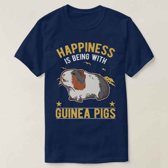 Glück bei Guinea Schweine Premium T-Shirt (Design vorne)
