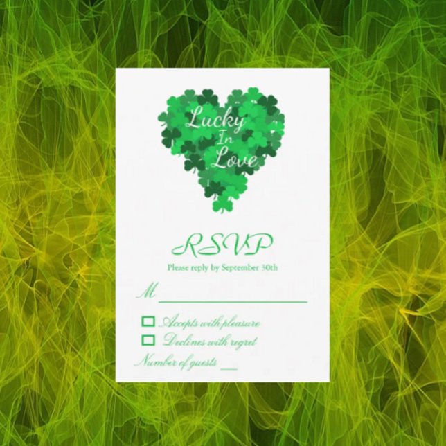 Glück bei Liebe Hochzeit RSVP Karte (Von Creator hochgeladen)