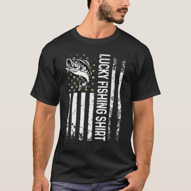 Glück beim Fischen von T-Shirt (Vorderseite)