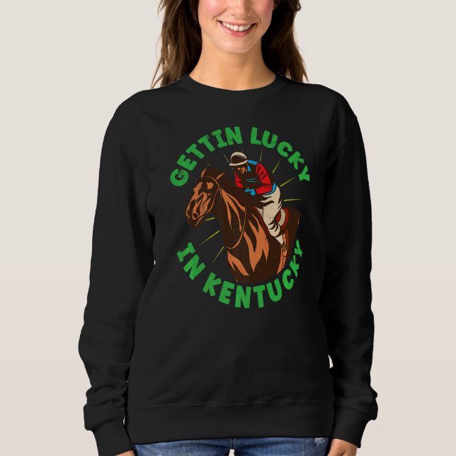 Glück beim Kentucky Racing Vintag der Sweatshirt (Vorderseite)