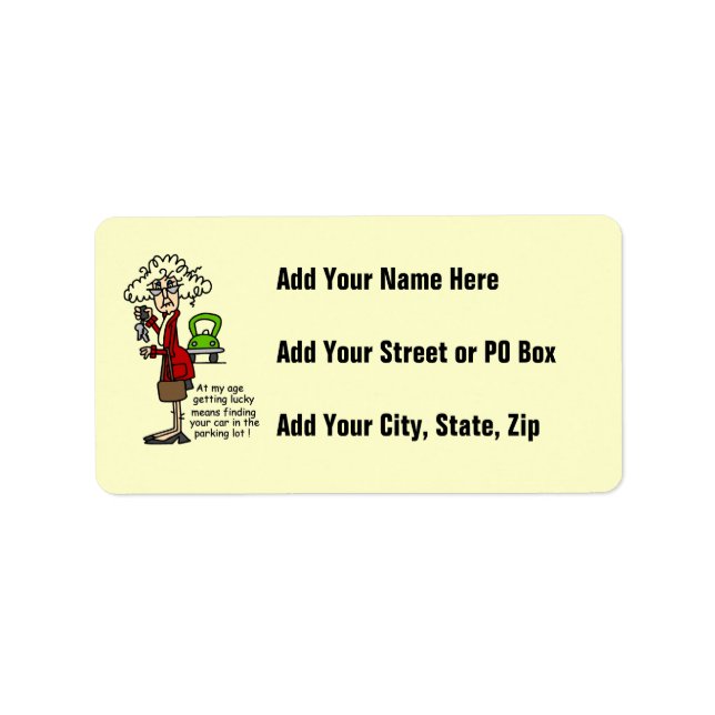 Glück beim Spaß Adressaufkleber (Vorne)