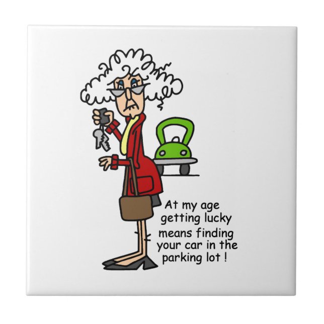 Glück beim Spaß Fliese (Vorderseite)