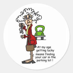 Glück beim Spaß Runder Aufkleber