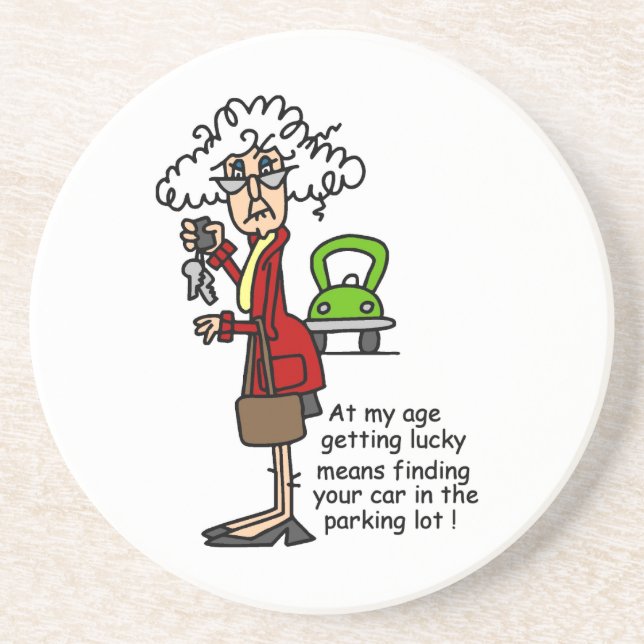 Glück beim Spaß Untersetzer (Vorne)