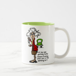 Glück beim Spaß Zweifarbige Tasse