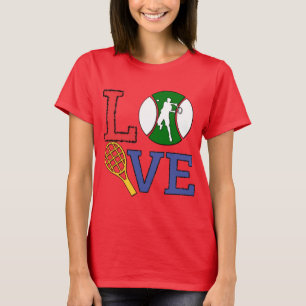 Glück beim Tennis in der Liebe, ich Liebe Tennis T-Shirt
