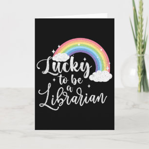 Glück, Bibliothekar zu sein - St. Patricks Day Bib Karte