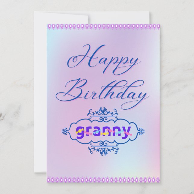GLÜCK BIRTHDAY granny (Oma) (Vorderseite)
