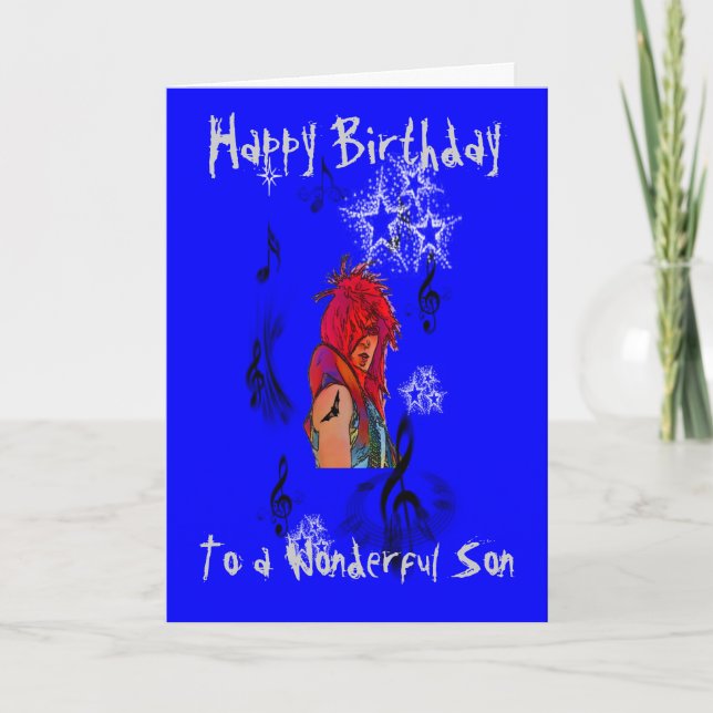 GLÜCK BIRTHDAY SON GREETING CARD KARTE (Vorderseite)