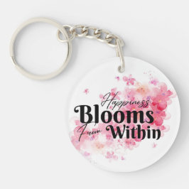 Glück blüht von innen schlüsselanhänger