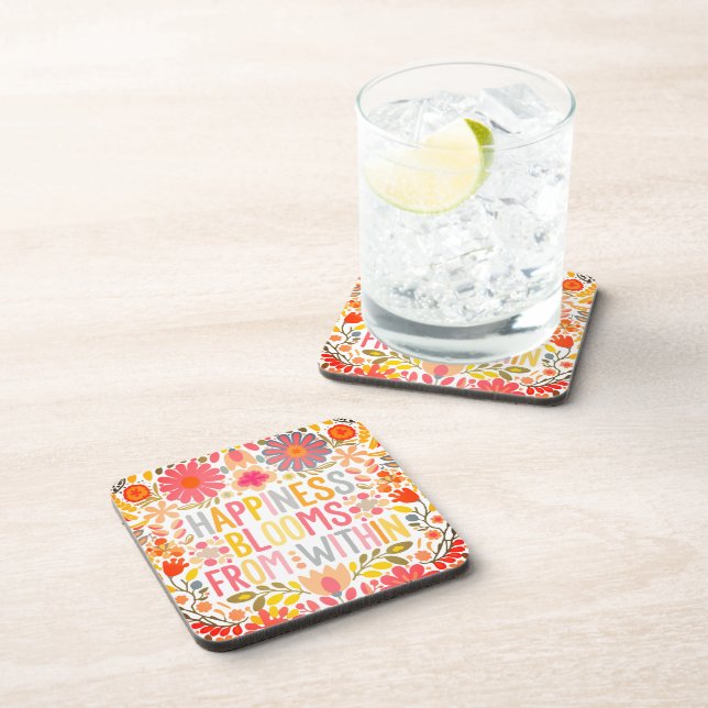 Glück blüht von WIthin Getränkeuntersetzer (Rechte Seite)