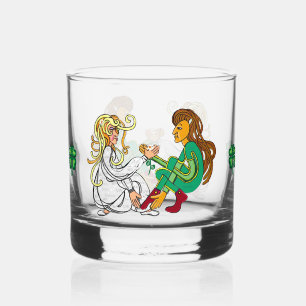 Glück der irischen keltischen Liebhaber Whiskyglas
