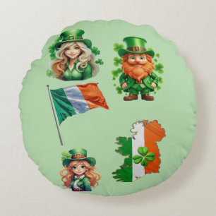 Glück der IRISH Rundes Kissen