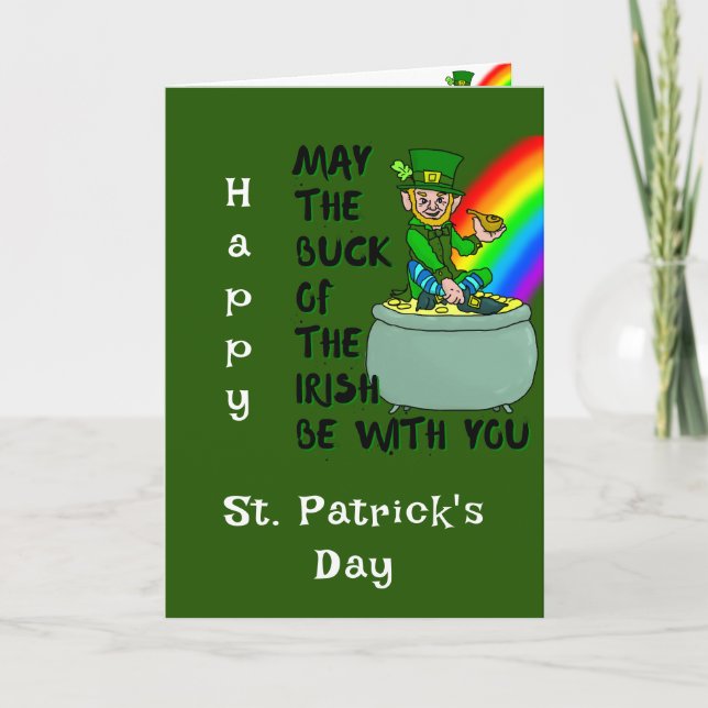 Glück der Irish St Patrick's Day Card Dankeskarte (Vorderseite)