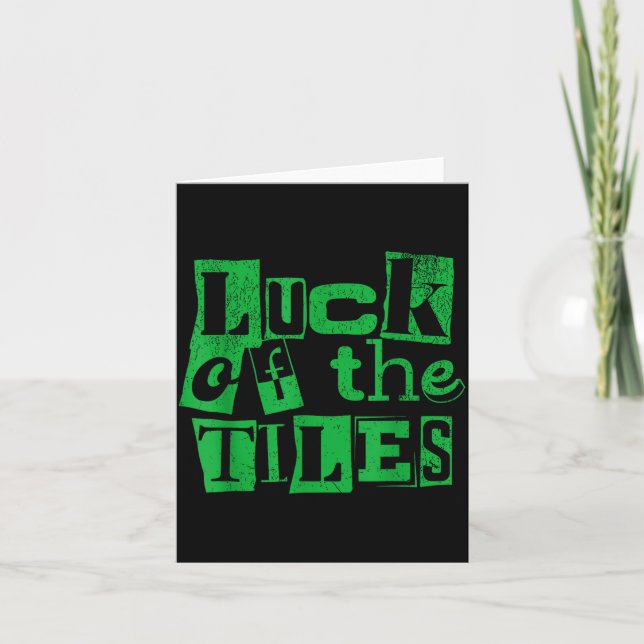 Glück der Kacheln St. Patrick's Day Leopard Glück Karte (Vorderseite)