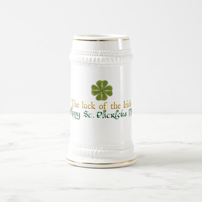 Glück des Irischen Steins Bierglas (Mittel)