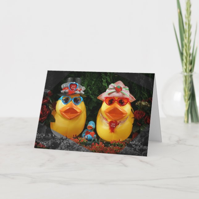 Glück Ducky! (Leer) Feiertagskarte (Vorderseite)