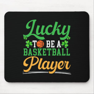 Glück, ein bysketbyll Spieler St. Patrick's Day zu Mousepad