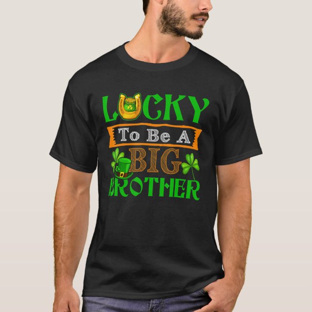 Glück, ein großer Bruder zu sein Niedlich Happy St T-Shirt (Vorderseite)