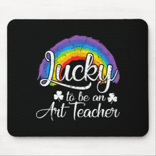 Glück, ein Kunstlehrer zu sein, süßer St. Patrick' Mousepad