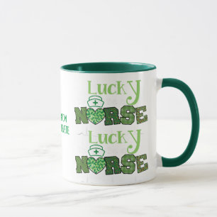 Glück, eine St. Patrick-Krankenschwester Shamrock Tasse