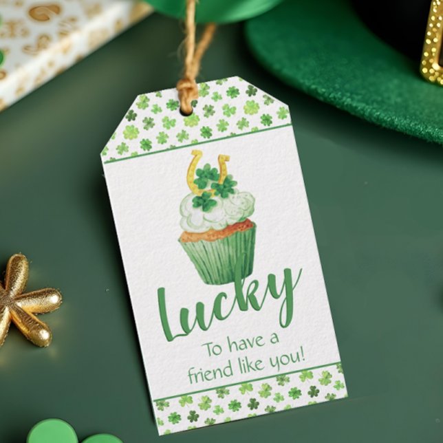Glück, einen Freund wie Sie St Patrick Day zu habe Geschenkanhänger (Lucky to have a friend like you gift tag)