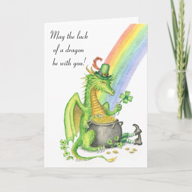 Glück einer Drachekarte Karte (Vorderseite)