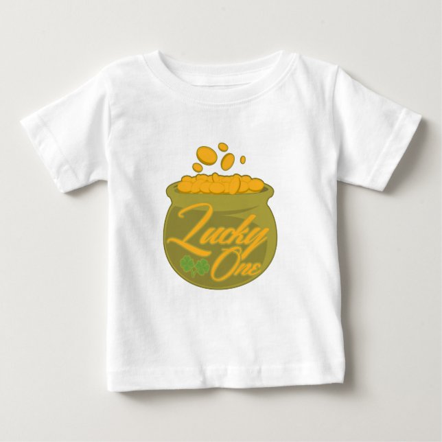 Glück Eins Baby T-shirt (Vorderseite)
