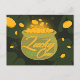 Glück Eins Postkarte